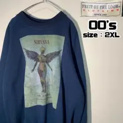 00s フルーツオブザルーム NIRVANA ニルバーナ バンド スウェット