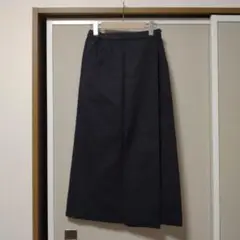 【entwa】タイトスカート 刺し子生地 インク