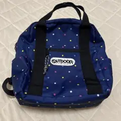 OUTDOOR ネイビー ドット柄 リュック　リュックサック　チェストベルト