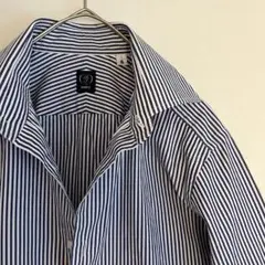 【未使用に近い★人気のストライプ】BEAMS F ワイドカラーシャツ★15/38