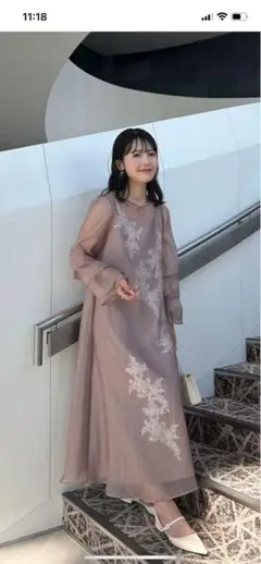 LE’RURE リルアー　シアーAラインワンピース　オケージョンドレス LE'RURE ドレス Sheer A-line onepiece : ZOZOTOWN Yahoo!店