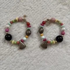 joujou カラフルボール ピアス