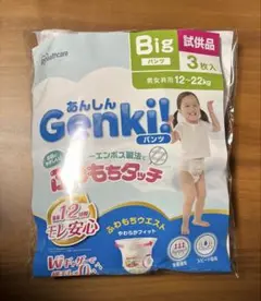 Genki! Big パンツ 3枚入　12〜22kg 男女共用