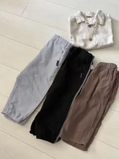 プティマイン90センチ　パンツ3本＋半袖さシャツセット