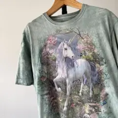 USA古着　ザ・マウンテン　ユニコーン　Tシャツ　アニマル　動物　大判プリント