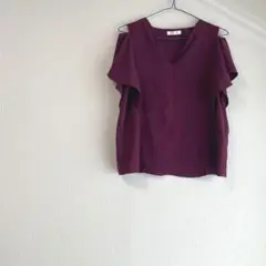 エージーバイアクアガール シャツ ブラウス ノースリーブ 袖フリル 肩見せ