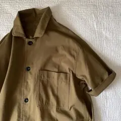 ほぼ未使用24SS MHL.エムエイチエル半袖カバーオール風シャツハウエル