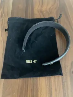 IRIS 47 ブラックレザーヘアバンド