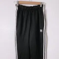 アディダス　レディース　トラックパンツ　ジャージ　黒　古着