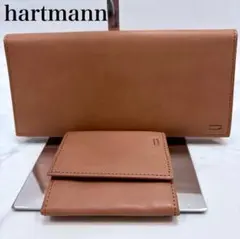 極美品 hartmann ハートマン 長財布 小銭入れ セット レザー ブラウン