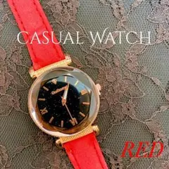 新品☆レディース腕時計★クォーツレッド