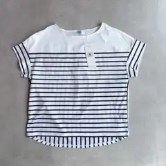 J.PRESS ジェイプレス　タグ付　ボーダー切替　半袖トップス　M