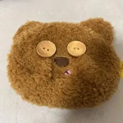 クマ型ポーチ ふわふわ 茶色