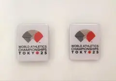 東京2025 世界陸上選手権 マグネットピンバッジ 2個 非売品