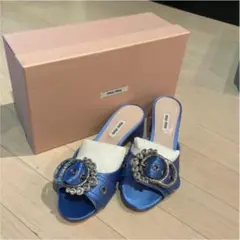 お値下げ★新品箱付き MiuMiu サテンミュール 38.5