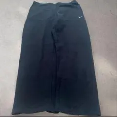 00s NIKE バギースウェットパンツ ワイドレグ　ブラック　切りっぱなし