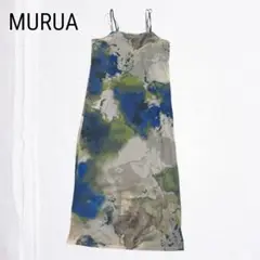 MURUA ニュアンスパターン シアー キャミ ワンピース