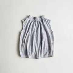 PLAIN PEOPLE ギャザーネック コクーン ノースリーブ ブラウス