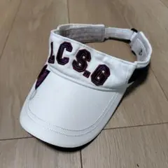 ルコックスポルティフ サンバイザー ホワイト ロゴ刺繍