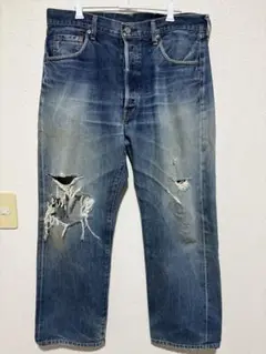 90s Levi's 503Bxx Goodフェード ボロ 日本製 鬼ヒゲ
