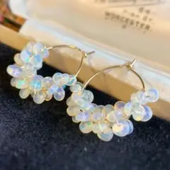 オパールフープピアス agete iena