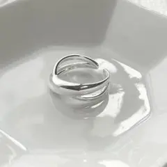 シルバーリング 1cross openring