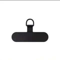 (新品)極薄 ステンレス製 ストラップホルダー スマホストラップ 金属 ブラック