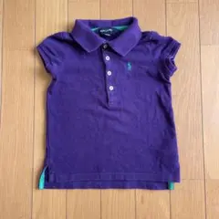 ラルフローレン　100 半袖　襟付き　Tシャツ　ポロシャツ 紫色　パープル　男女