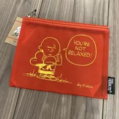 【新品 タグ付】 フラットスクエアポーチ /スヌーピー PEANUTS