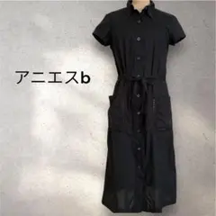 Agnes b アニエスb シャツワンピース　36 黒