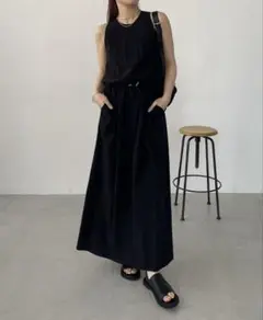 カプリシュレマージュ バルーンタンク×ドロストスカート ブラック・サイズ【36】