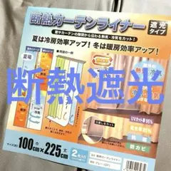 カット自由◎断熱遮光カーテンライナー 100cm x 225cm 2枚