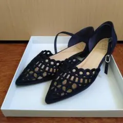 HIMIKO On Bleue ネイビー フラットシューズ
