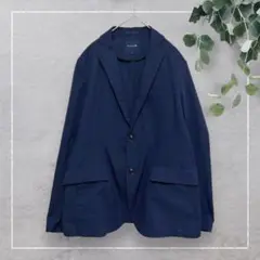 【タカキュー】メンズ　テーラードジャケット(L) 2ボタン　ビジネス　ネイビー