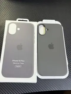 iPhone 16 Plusシリコンケース純正品 MagSafe ストーングレイ
