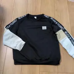 SHEIN トレーナー 黒/クリーム 10Y