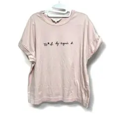 トゥービーバイアニエスベー　ロゴ ピンク Tシャツ 40（Ｌ）