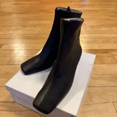 FAUSTO SANTINI ナッパレザー ブラックブーツ 38