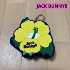 【新品】ジャックバニー シリコンラバー ゴルフボールポーチ ハイビスカス柄