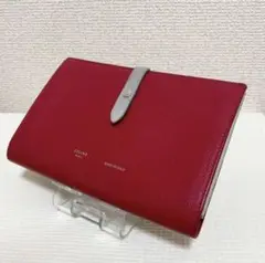 セリーヌ ラージマルチファンクション 小銭入れ 赤×グレー