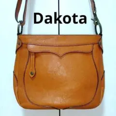 【美品】Dakota ダコタ　レザー ショルダーバック　本革 キャメル ブラウン