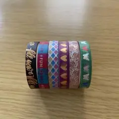51.マスキングテープ 6個セット デザイン多様　海外マステ