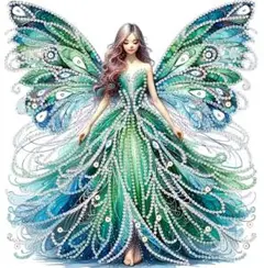 ダイヤモンドアート　幻想的な森の妖精　クリスタル　30×30 製作ツール付き