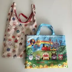アンパンマンキャラクター トートバッグ2セットレッスンバッグ、エコバッグ