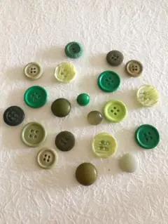 まとめ買いok✨緑系プラスチックボタン20個セット