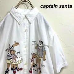 captain santa キャプテンサンタ ビッグデザイン シャツ ホワイト