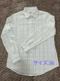 【美品】AIGLE エーグル 長袖シャツ チェック柄 サイズ36