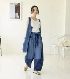 未使用　ニコアンドEASY BARREL DENIM イージーバレルデニム