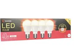 アイリスオーヤマ　LEDBULB 4個セット　広配光タイプ　E17 40形
