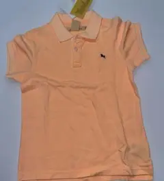 H&M 蛍光オレンジ 半袖 ポロシャツ 120cm